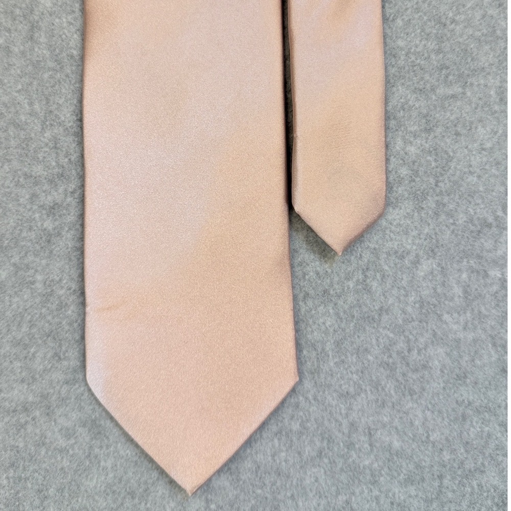 Alexander Logan Neckwear Tiemart Mens Blush Pink Solid Satin Necktie